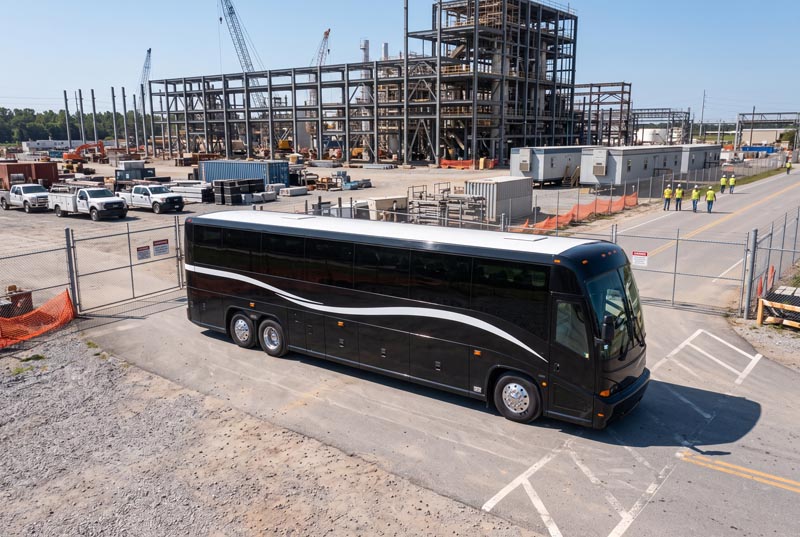 Construction Site Shuttle Bus Rentals in Lansing, MI